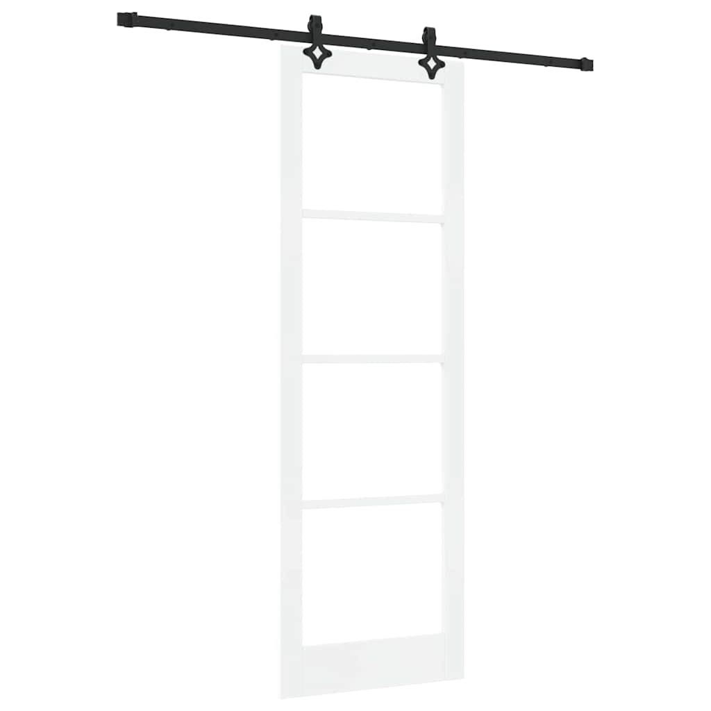 Schiebetür ORKDAL Weiß 78 x 232 cm Holz und Metall