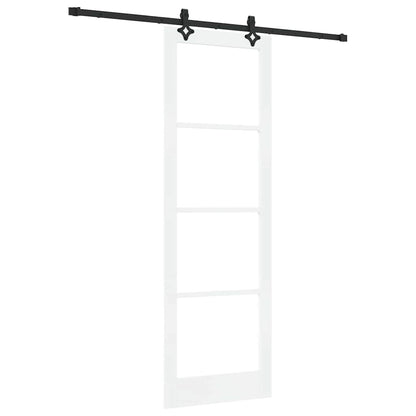 Schiebetür ORKDAL Weiß 78 x 232 cm Holz und Metall