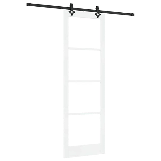 Schiebetür ORKDAL Weiß 78 x 232 cm Holz und Metall
