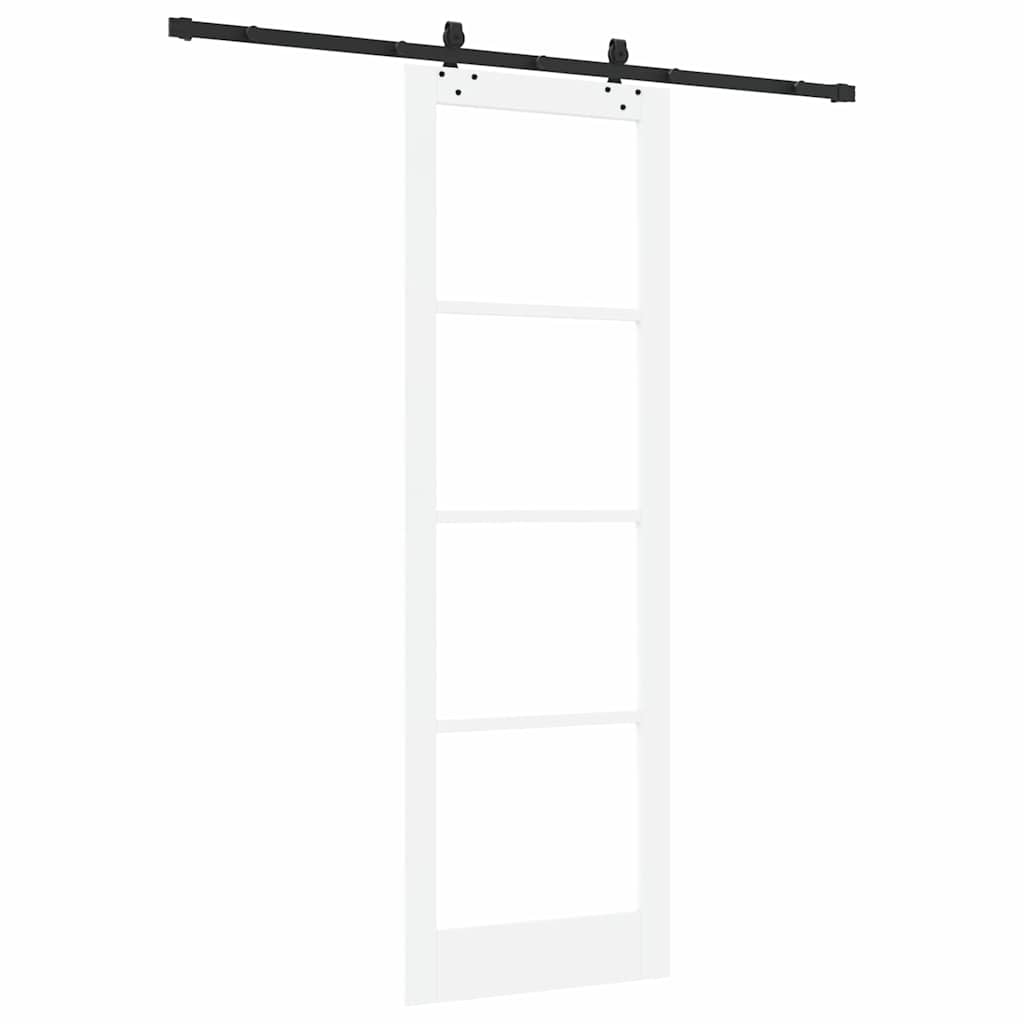 Schiebetür ORKDAL Weiß 78 x 232 cm Holz und Metall
