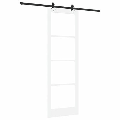 Schiebetür ORKDAL Weiß 78 x 232 cm Holz und Metall
