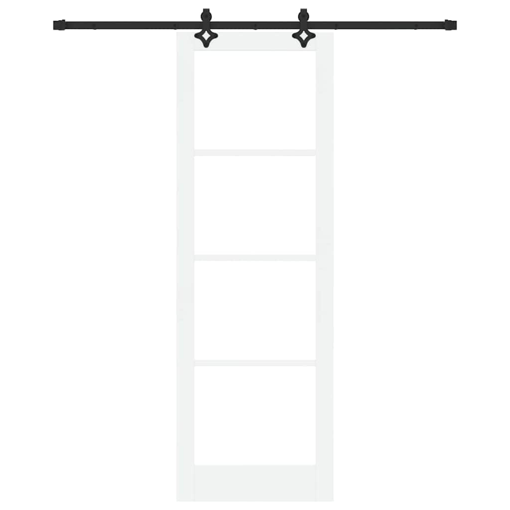 Schiebetür ORKDAL Weiß 78 x 232 cm Holz und Metall