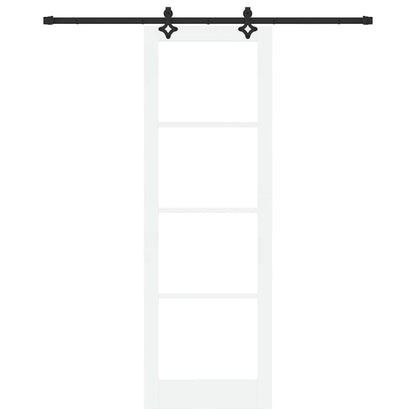 Schiebetür ORKDAL Weiß 78 x 232 cm Holz und Metall