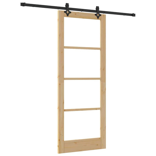 Schiebetür ORKDAL Braun 83 x 211 cm Holz und Metall