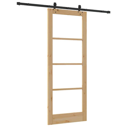 Schiebetür ORKDAL Braun 83 x 211 cm Holz und Metall