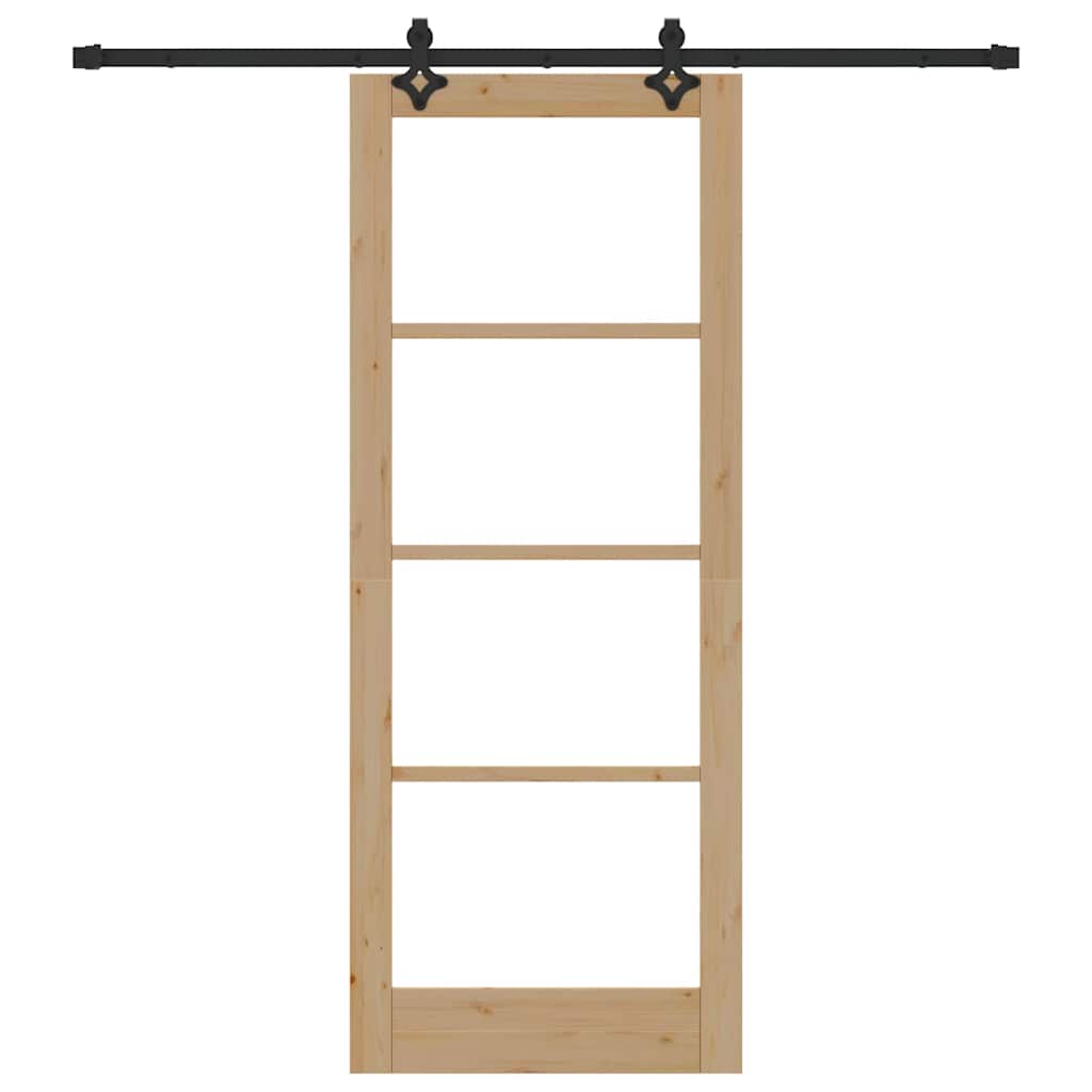 Schiebetür ORKDAL Braun 83 x 211 cm Holz und Metall