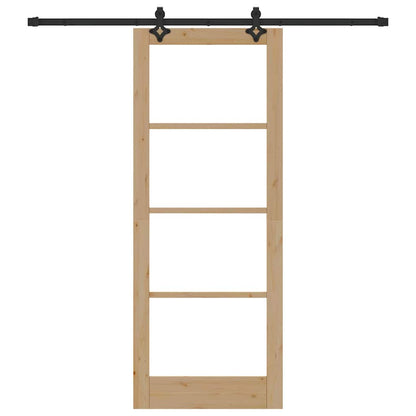 Schiebetür ORKDAL Braun 83 x 211 cm Holz und Metall