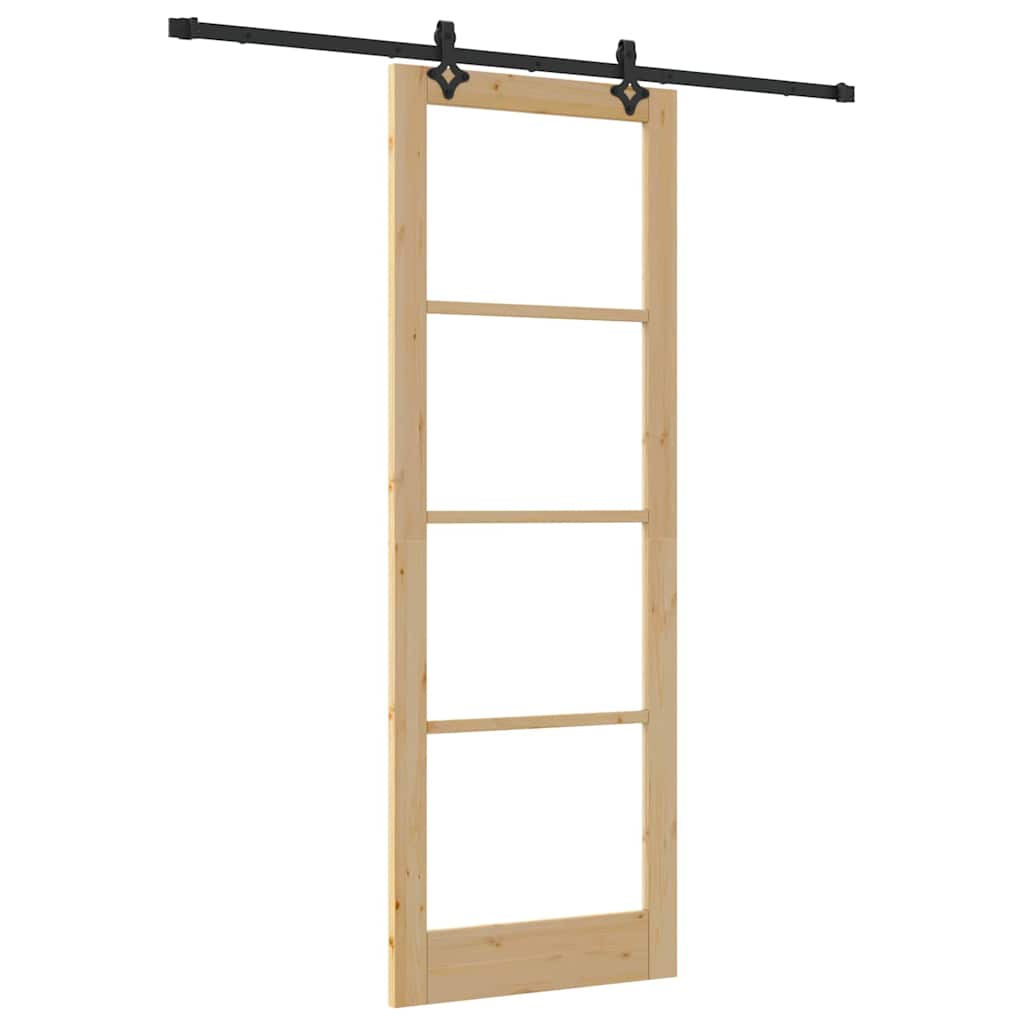 Schiebetür ORKDAL Braun 83 x 232 cm Holz und Metall