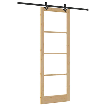 Schiebetür ORKDAL Braun 83 x 232 cm Holz und Metall