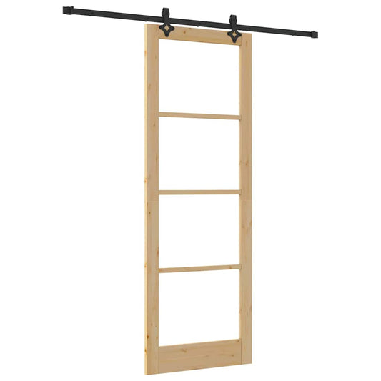 Schiebetür ORKDAL Braun 83 x 232 cm Holz und Metall