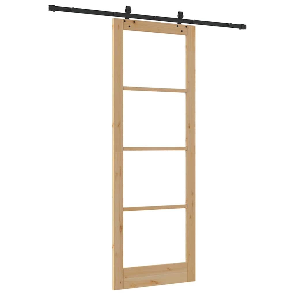 Schiebetür ORKDAL Braun 83 x 232 cm Holz und Metall