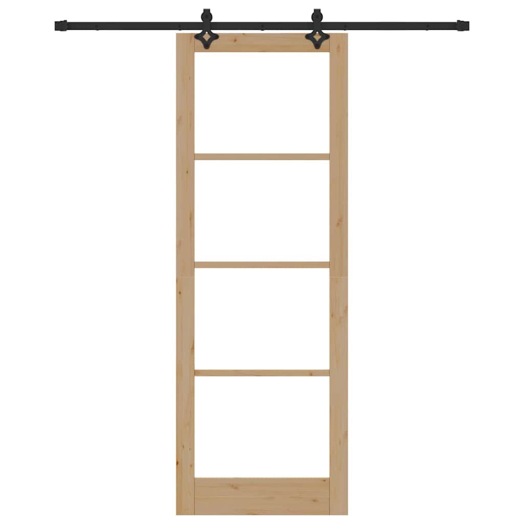 Schiebetür ORKDAL Braun 83 x 232 cm Holz und Metall
