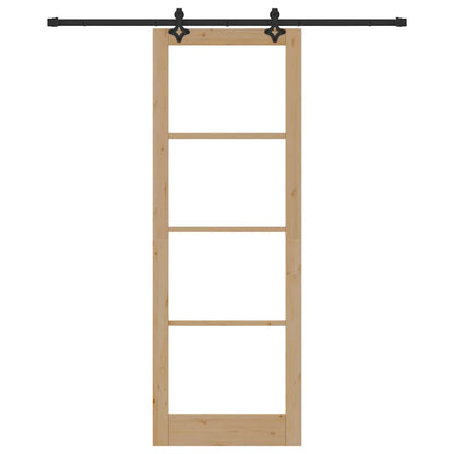 Schiebetür ORKDAL Braun 83 x 232 cm Holz und Metall
