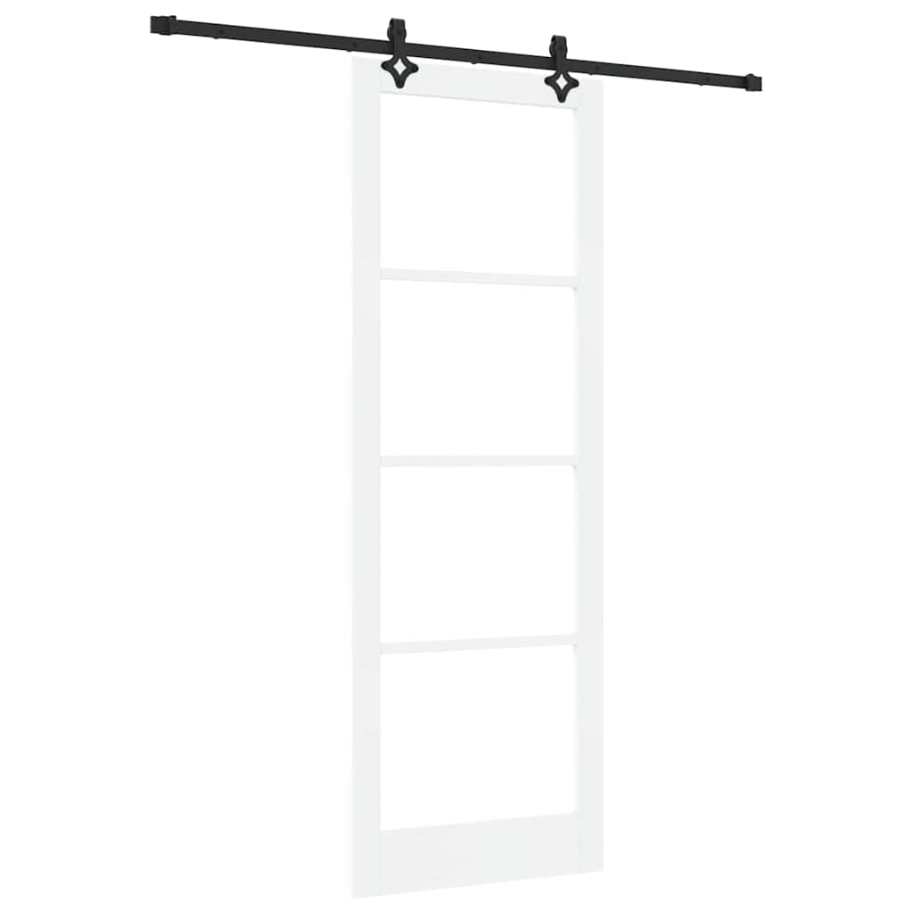 Schiebetür ORKDAL Weiß 83 x 232 cm Holz und Metall