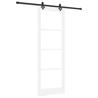 Schiebetür ORKDAL Weiß 83 x 232 cm Holz und Metall