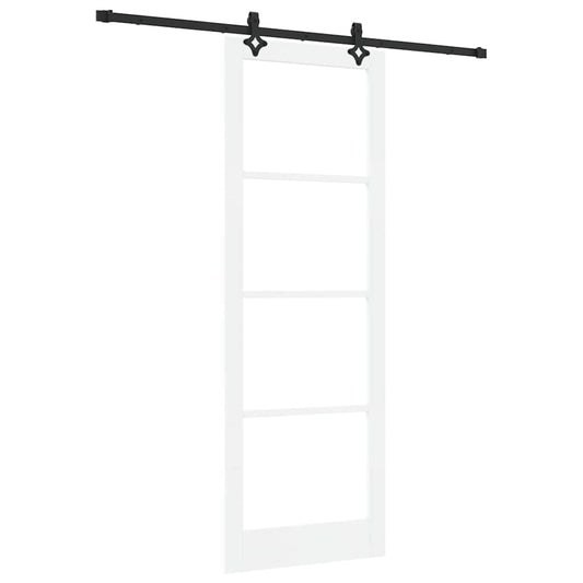 Schiebetür ORKDAL Weiß 83 x 232 cm Holz und Metall