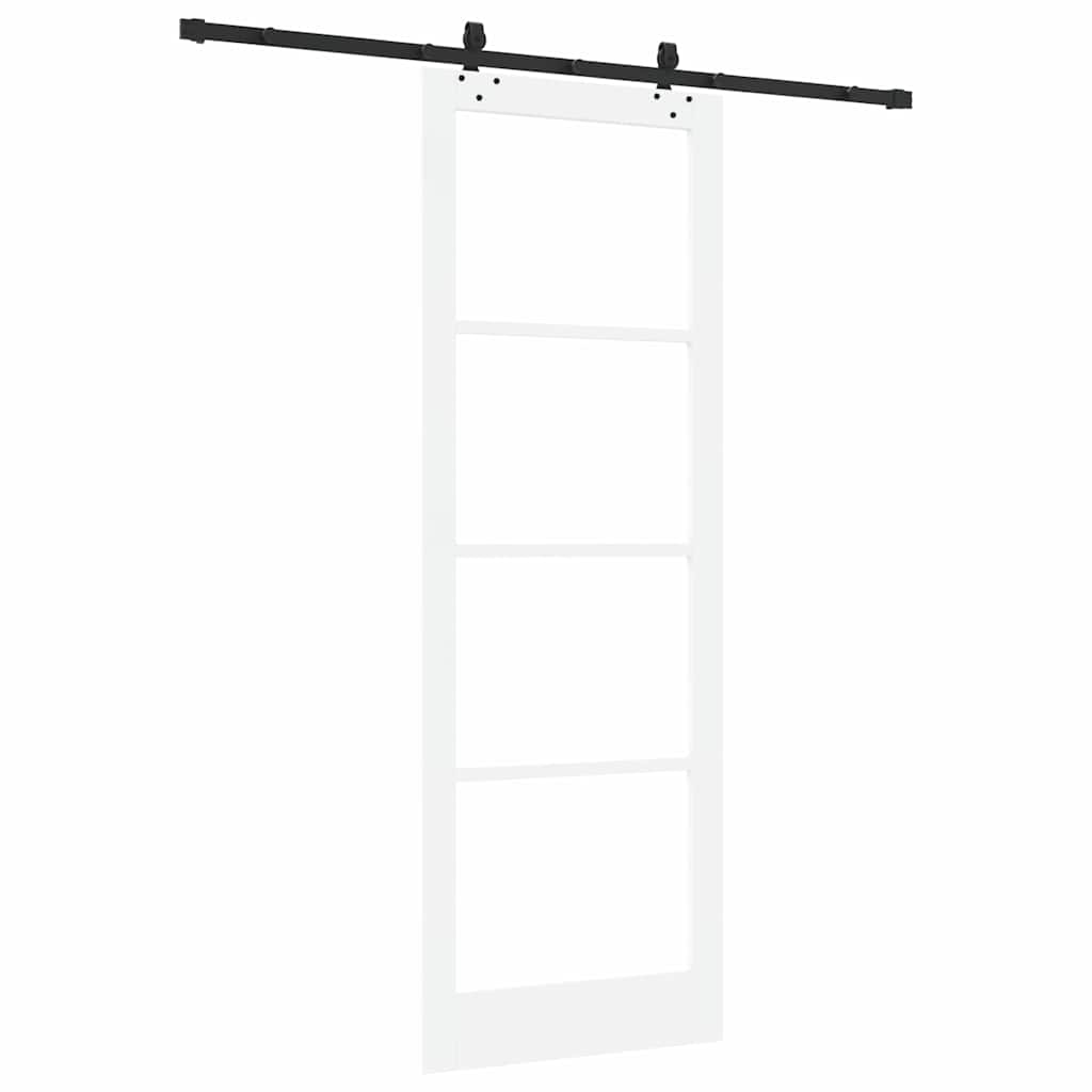 Schiebetür ORKDAL Weiß 83 x 232 cm Holz und Metall