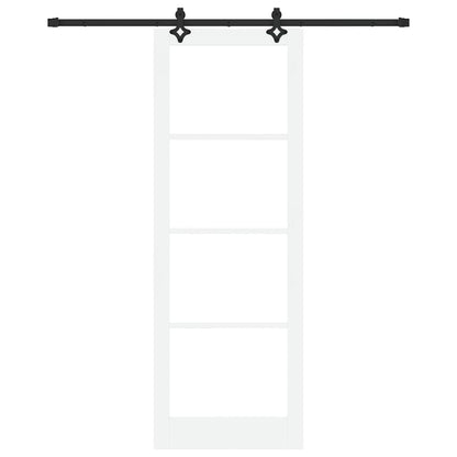 Schiebetür ORKDAL Weiß 83 x 232 cm Holz und Metall