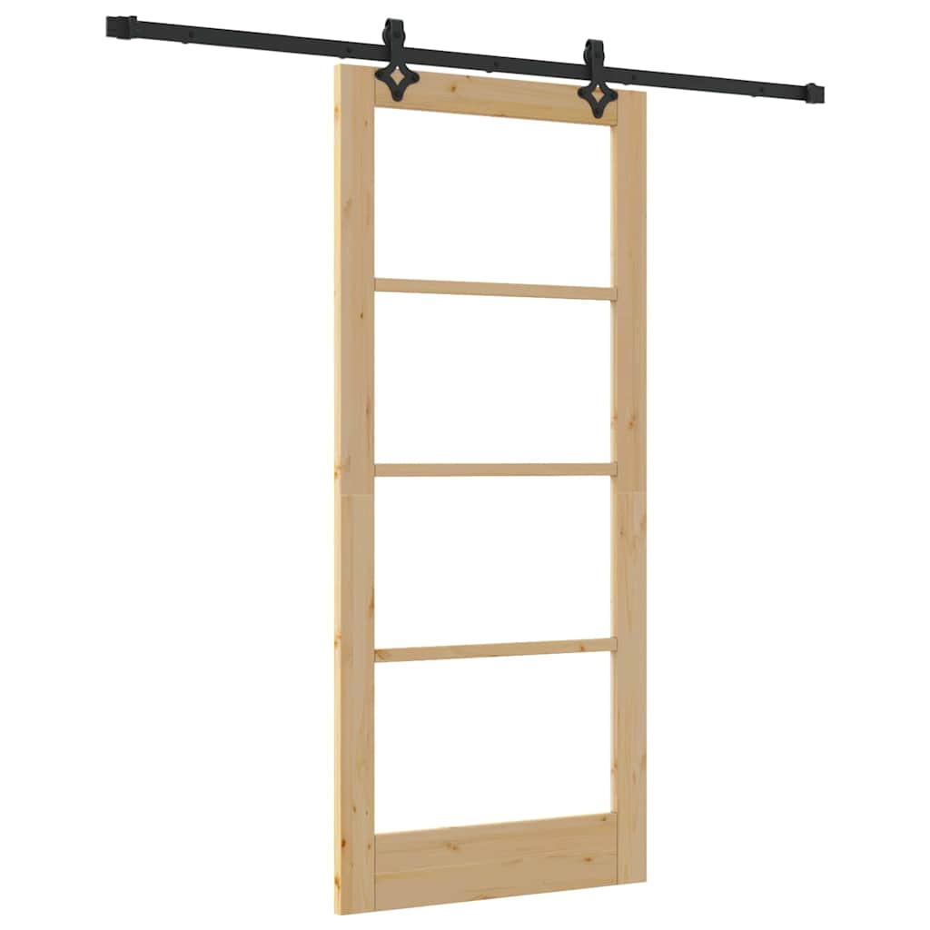 Schiebetür ORKDAL Braun 86 x 198,5 cm Holz und Metall