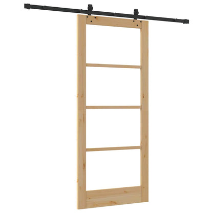 Schiebetür ORKDAL Braun 86 x 198,5 cm Holz und Metall