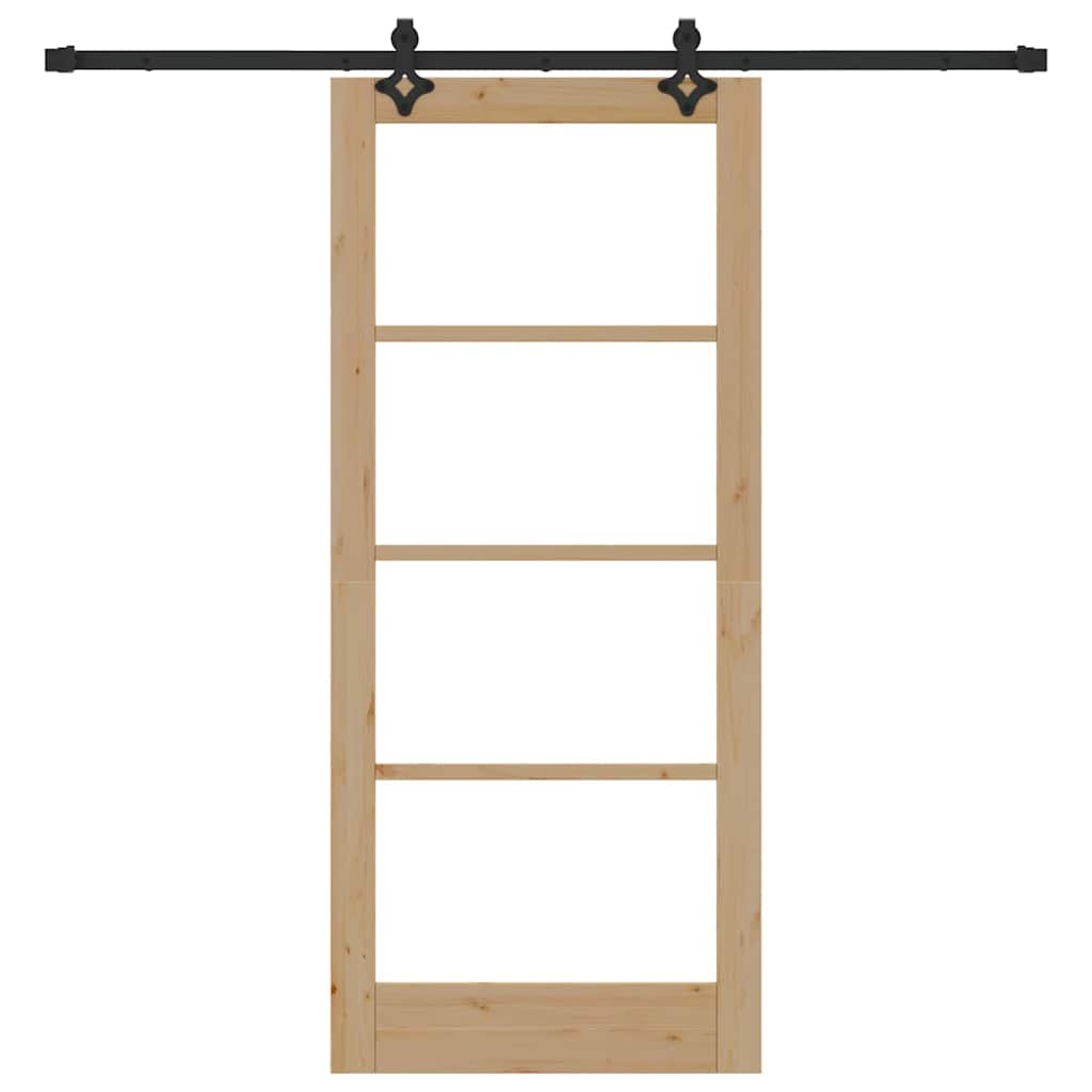 Schiebetür ORKDAL Braun 86 x 198,5 cm Holz und Metall