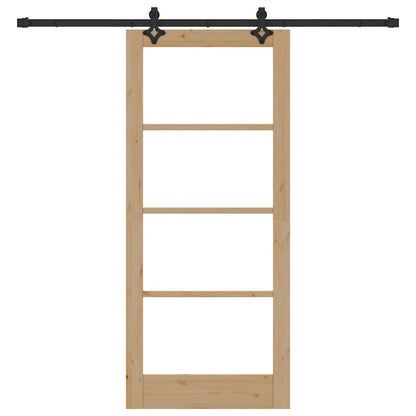 Schiebetür ORKDAL Braun 86 x 198,5 cm Holz und Metall