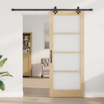 Schiebetür ORKDAL Braun 86 x 211 cm Holz und Metall