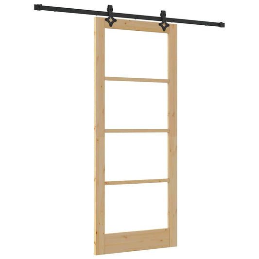 Schiebetür ORKDAL Braun 86 x 211 cm Holz und Metall