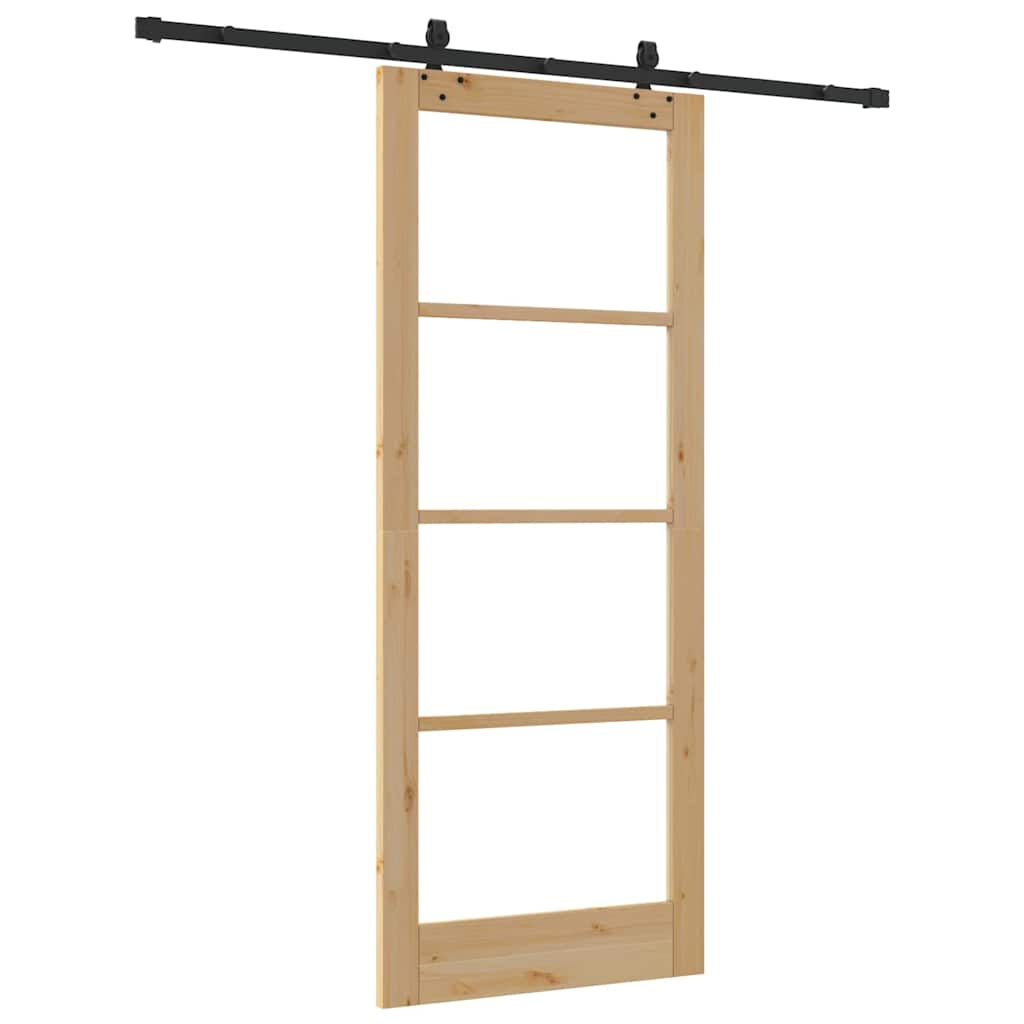 Schiebetür ORKDAL Braun 86 x 211 cm Holz und Metall