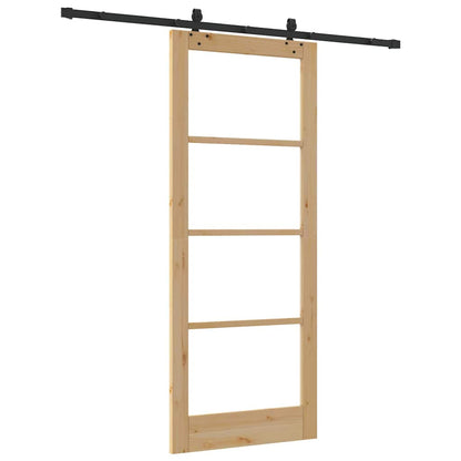 Schiebetür ORKDAL Braun 86 x 211 cm Holz und Metall