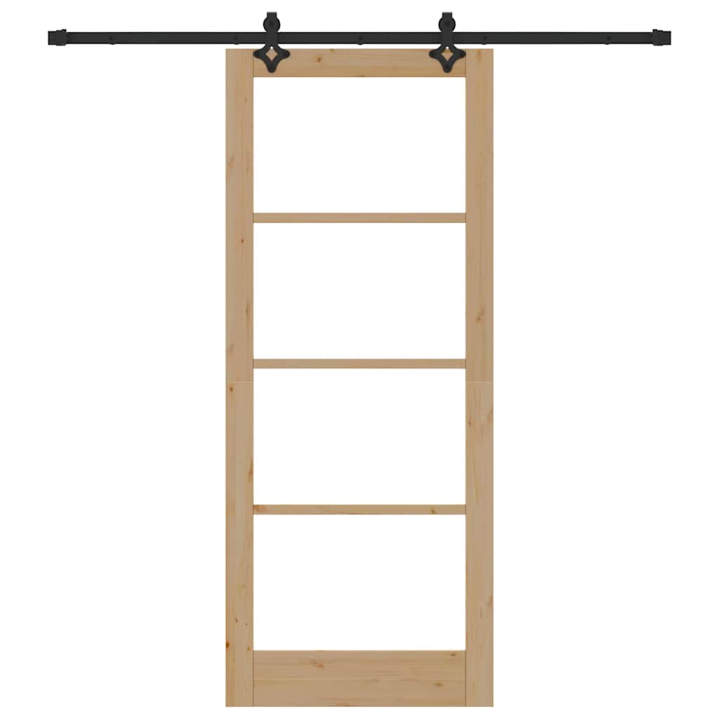 Schiebetür ORKDAL Braun 86 x 211 cm Holz und Metall