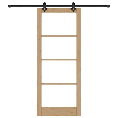 Schiebetür ORKDAL Braun 86 x 211 cm Holz und Metall