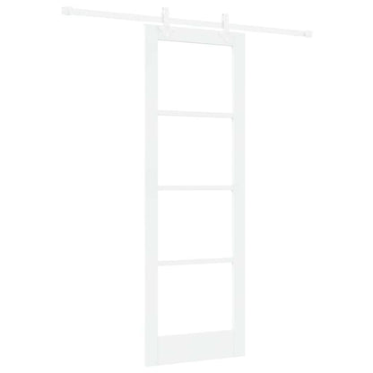 Schiebetür Weiß 73,5 x 211 cm Holz und Metall