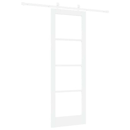 Schiebetür Weiß 73,5 x 211 cm Holz und Metall