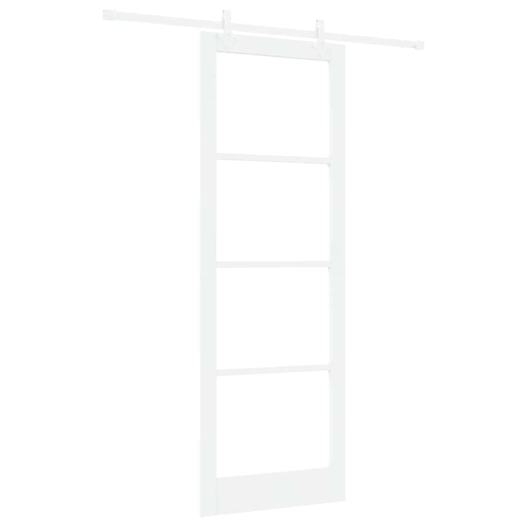 Schiebetür Weiß 83 x 232 cm Holz und Metall