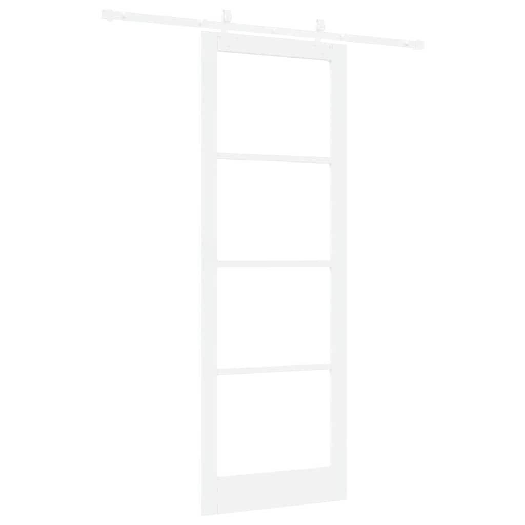 Schiebetür Weiß 83 x 232 cm Holz und Metall