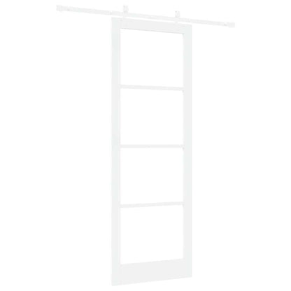 Schiebetür Weiß 83 x 232 cm Holz und Metall