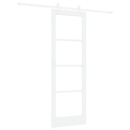 Schiebetür Weiß 73,5 x 211 cm Holz und Metall