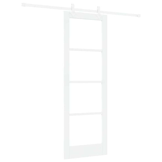 Schiebetür Weiß 73,5 x 211 cm Holz und Metall