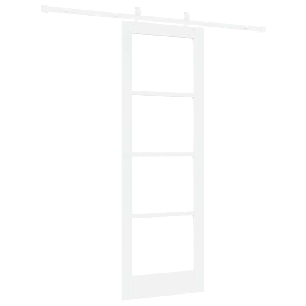 Schiebetür Weiß 73,5 x 211 cm Holz und Metall