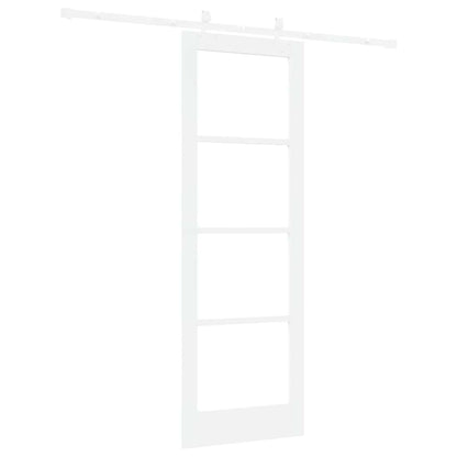 Schiebetür Weiß 73,5 x 211 cm Holz und Metall