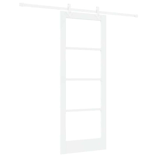 Schiebetür Weiß 78 x 202 cm Holz und Metall