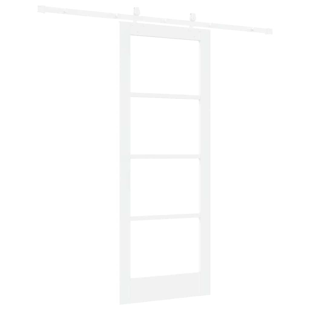 Schiebetür Weiß 78 x 202 cm Holz und Metall