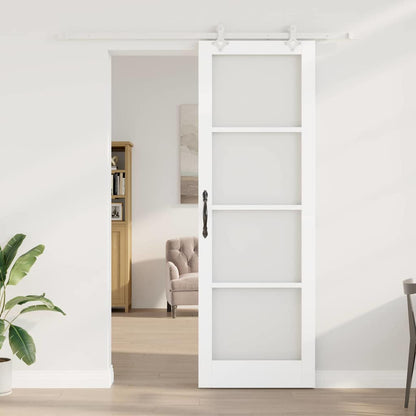 Schiebetür Weiß 78 x 232 cm Holz und Metall