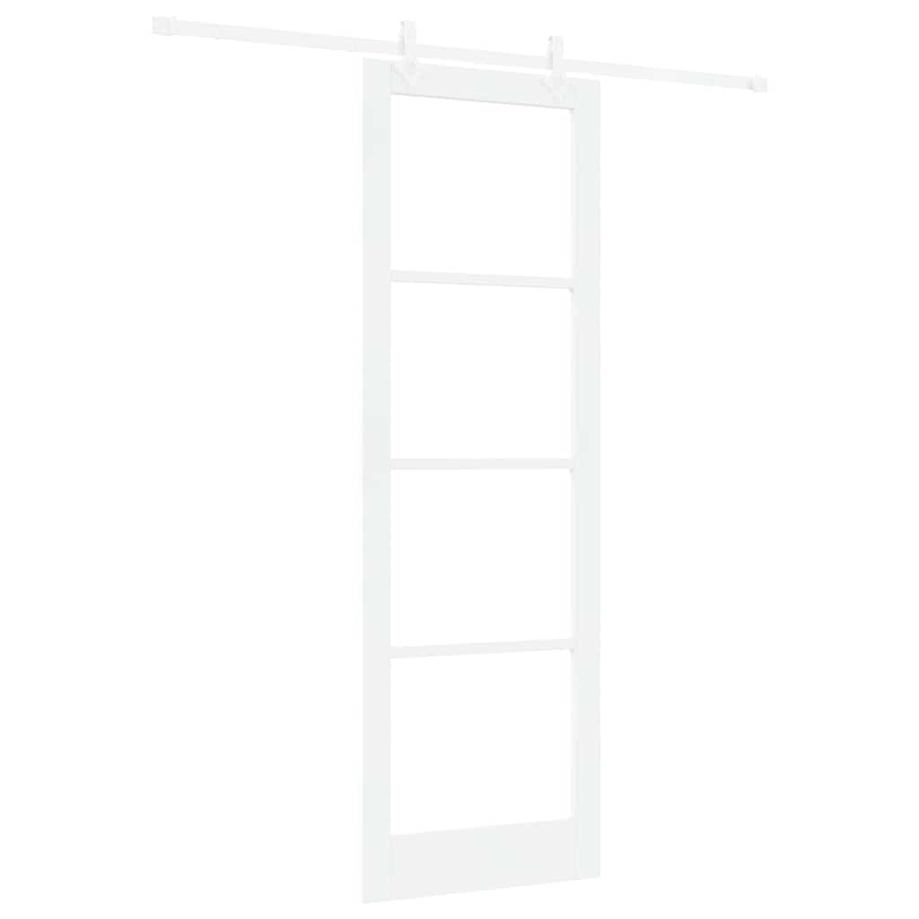 Schiebetür Weiß 78 x 232 cm Holz und Metall