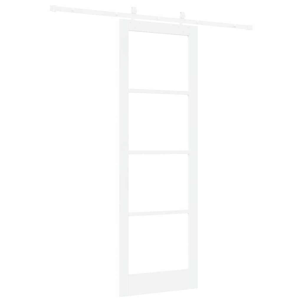 Schiebetür Weiß 78 x 232 cm Holz und Metall