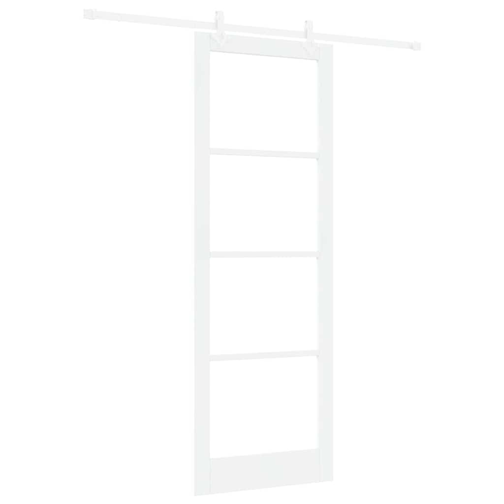 Schiebetür Weiß 83 x 232 cm Holz und Metall