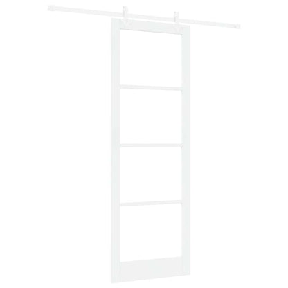Schiebetür Weiß 83 x 232 cm Holz und Metall
