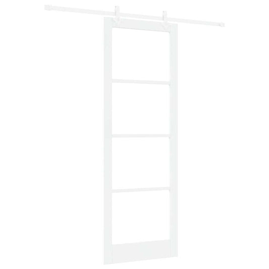 Schiebetür Weiß 83 x 232 cm Holz und Metall