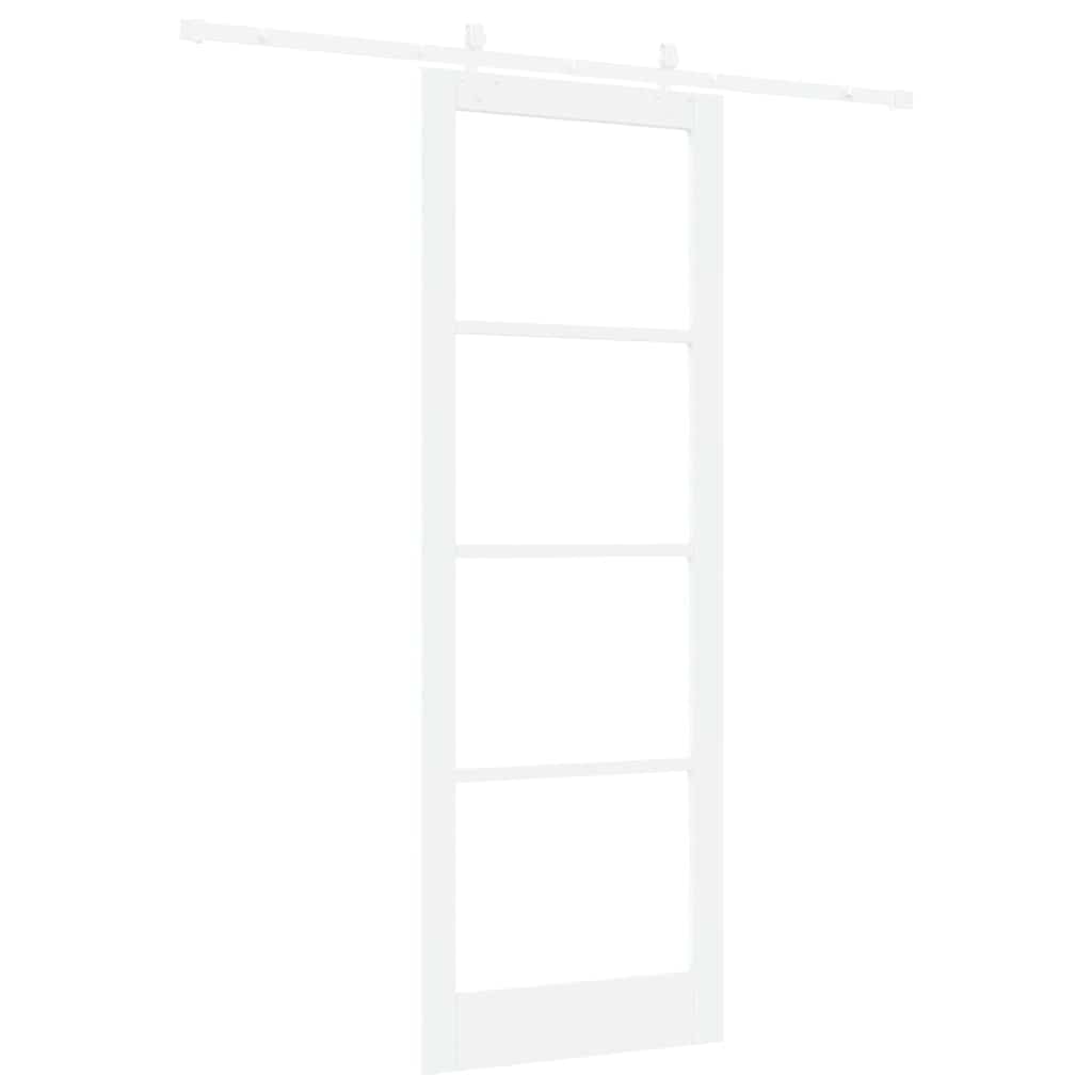 Schiebetür Weiß 83 x 232 cm Holz und Metall